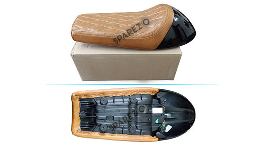 Royal Enfield GT Continental and  Interceptor 650cc Single Seat Leather with Black Cowl D6