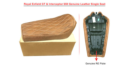 Royal Enfield GT Continental and  Interceptor 650cc Single Seat Leather D6