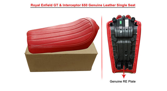 Royal Enfield GT Continental and  Interceptor 650cc Single Seat Leather D9