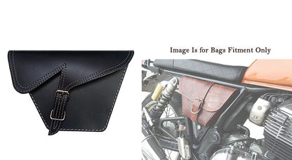 Royal Enfield GT Continental and Interceptor 650 Side Panel Bag Black Genuine Leather