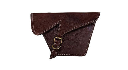 Royal Enfield GT and Interceptor 650 Side Panel Bag Genuine Leather Cherry Brown