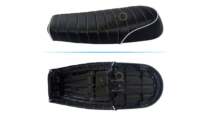 Royal Enfield GT and Interceptor 650cc Genuine Leather Black Dual Seat D22