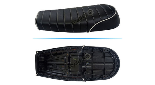 Royal Enfield GT and Interceptor 650cc Genuine Leather Black Dual Seat D22