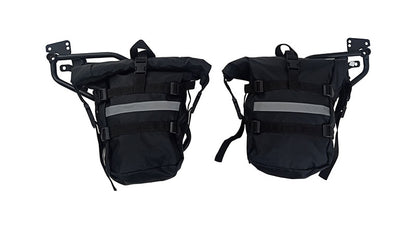 Royal Enfield Himalayan 411cc Top Frame Canvas Luggage Bags Pair Black
