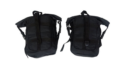 Royal Enfield Himalayan 411cc Top Frame Canvas Luggage Bags Pair Black