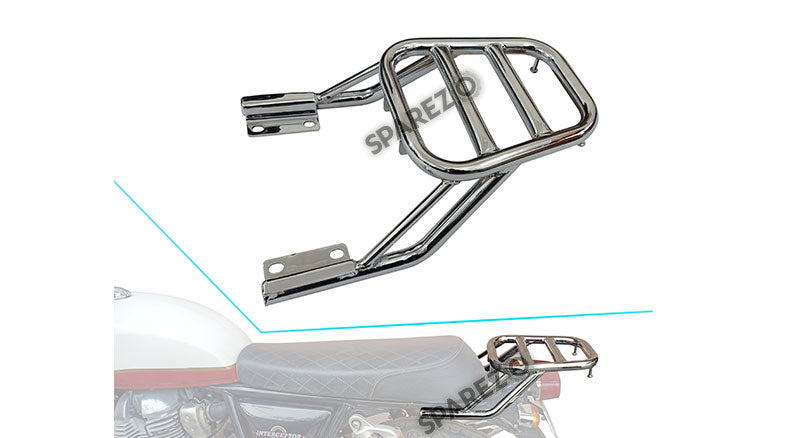 Royal Enfield GT And Interceptor 650 Rear Luggage Rack Carrier Chrome ...