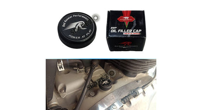 Royal Enfield GT and Interceptor 650cc Aluminium Machined Oil Filler Cap Black
