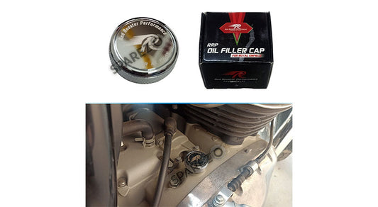 Royal Enfield GT and Interceptor 650cc Aluminium Machined Oil Filler Cap Polish