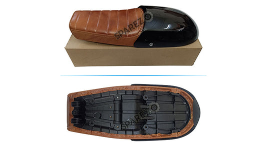 Royal Enfield GT and Interceptor 650cc Leather Dual Seat With Black Cowl  D8