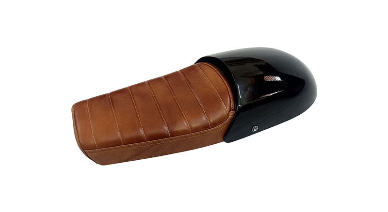 Royal Enfield GT and Interceptor 650cc Leather Dual Seat With Black Cowl  D8