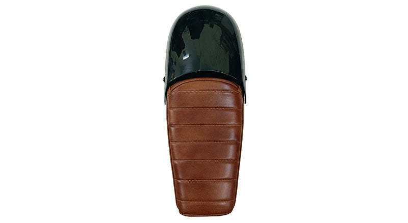 Royal Enfield GT and Interceptor 650cc Leather Dual Seat With Green Cowl D8