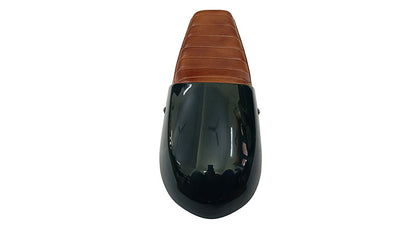 Royal Enfield GT and Interceptor 650cc Leather Dual Seat With Green Cowl D8