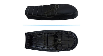 Royal Enfield GT and Interceptor 650cc Genuine Leather Dual Seat With Blue Cowl D27