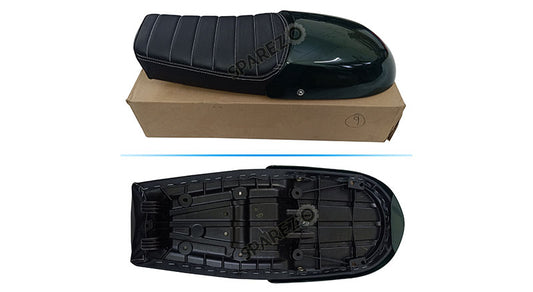 Royal Enfield GT and Interceptor 650cc Genuine Leather Dual Seat With Green Cowl D27