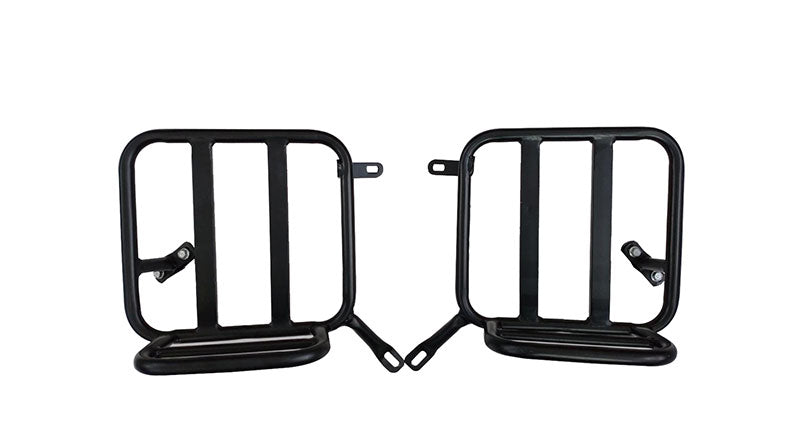 Royal Enfield New Classic Reborn 350 Black Color Bags With Mounting Pair