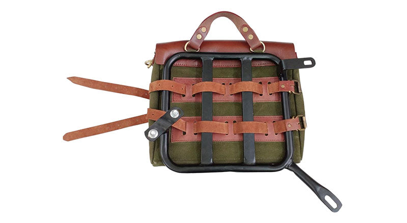 Royal Enfield New Classic Reborn 350 Olive Color Bags With Mounting Pair