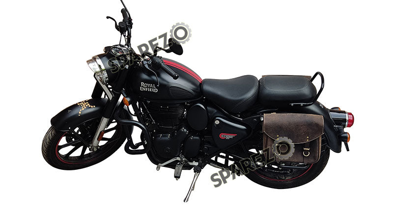 Royal Enfield New Classic Reborn 350 Saddle Bags Rusty Brown With Mounting Pair
