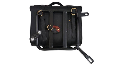 Royal Enfield New Classic Reborn 350 Leather Saddle Black Bags and Mounting Pair