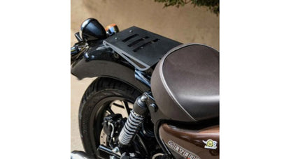 New Royal Enfield Meteor 350cc Vermillion Solo Expedition Rack Plate Black