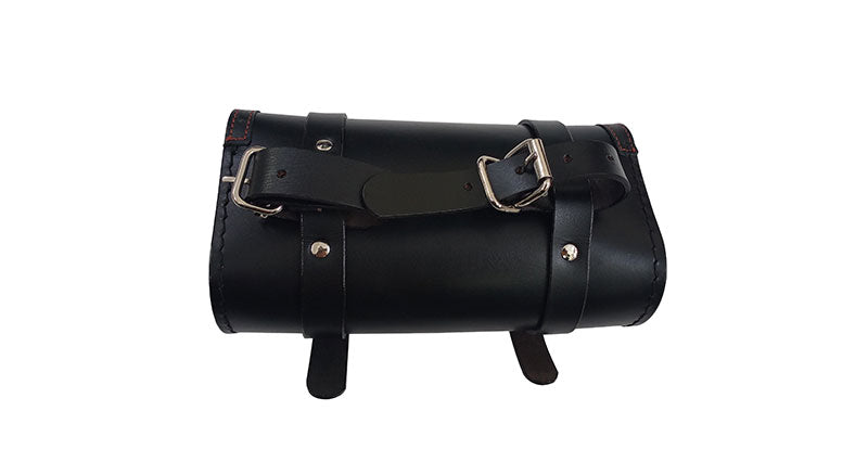 Universal Indian Motorbike Front Side Genuine Leather Tool Bag Black Color D2