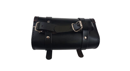 Universal Indian Motorbike Front Side Genuine Leather Tool Bag Black Color D2