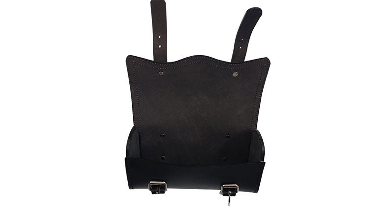 Universal Indian Motorbike Front Side Genuine Leather Tool Bag Black Color D2