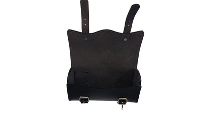 Universal Indian Motorbike Front Side Genuine Leather Tool Bag Black Color D2