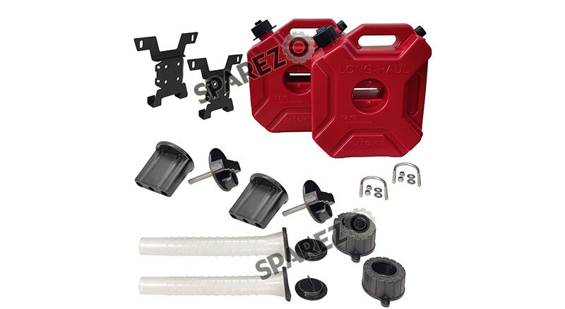 Royal Enfield Himalayan 411cc BS6 Red Color LH and RH Jerry Can Pair With Mount