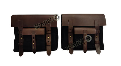 Royal Enfield Hunter 350 LH RH Pannier Luggage Bags Black And Mounting 2022-23