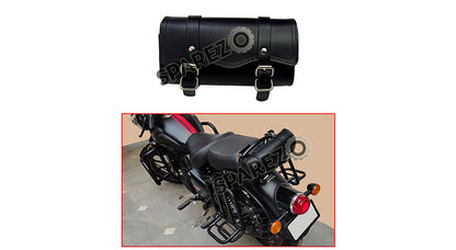 Royal Enfield New Classic Reborn 350cc Leather Tool Roll Accessories Bag Black