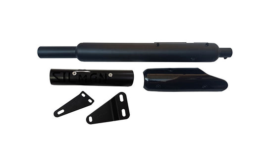 Royal Enfield Big Punjab Exhaust Silencer and Plate Black For Classic Reborn 350