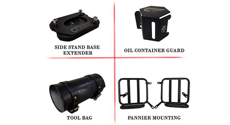 Royal Enfield New Classic Reborn 350cc 4 PCS Accessories Combo-1