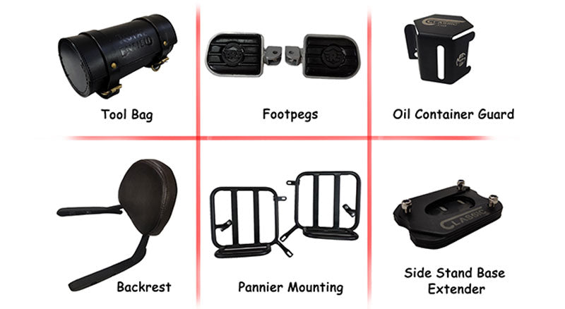 Royal Enfield New Classic Reborn 350cc 6 PCS Accessories Combo-3