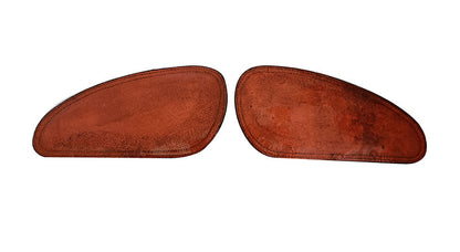 Customized Royal Enfield Interceptor 650 Leather Knee Pad Pair Union Jack D6