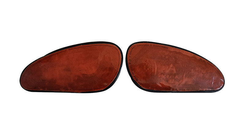 Customized Royal Enfield Interceptor 650cc Leather Knee Pad Pair Union Jack D4