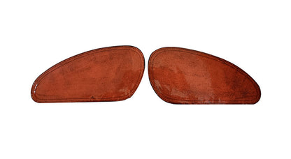 Customized Royal Enfield Interceptor 650cc Leather Knee Pad Pair Union Jack D2