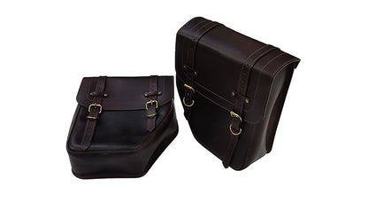 Royal Enfield Meteor 350cc Leather Bags With Mounting Pair Brown