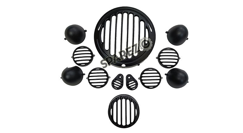 Royal Enfield Classic Reborn 350 Headlight Tail Lamp Trafficator Grill Set