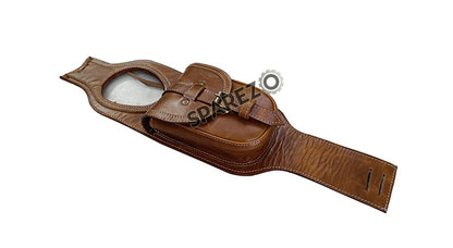 Royal Enfield New Classic Reborn 350 Fuel Gas Tank Belt With Pouch Tan Brown