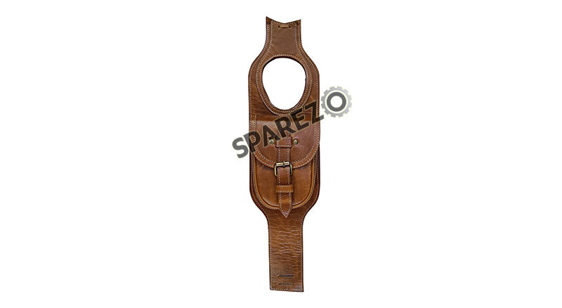 Royal Enfield New Classic Reborn 350 Fuel Gas Tank Belt With Pouch Tan Brown