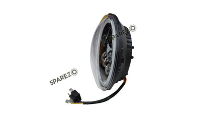 Royal Enfield Classic Reborn 350cc R Sign 7" LED Headlight With Black Rim 2022-2023