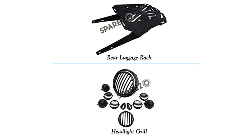 Royal Enfield New Classic Reborn 350cc Headlight Grill and Rear Luggage Rack 2022-23