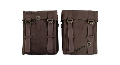 Royal Enfield New Classic Reborn 350cc Military Pannier Bag Brown With Fitting