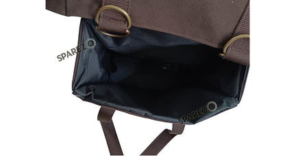 Royal Enfield New Classic Reborn 350cc Military Pannier Bag Brown With Fitting