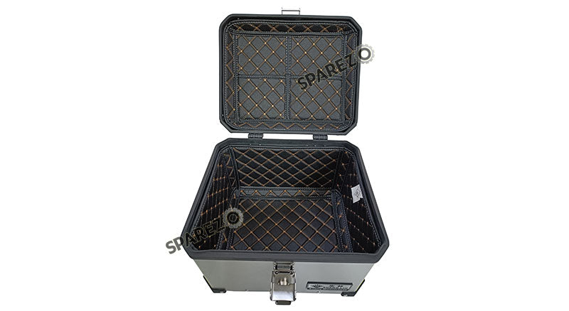 Royal Enfield Himalayan BS3 - BS4 - BS6  Aluminium Pannier Luggage Top Box Silver