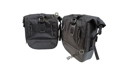 Royal Enfield Hunter 350 Pannier Luggage Bags Black And Mounting 2022-23