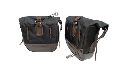 Royal Enfield Classic Reborn 350cc Pannier Luggage Bags Brown and Mounting 2022-23