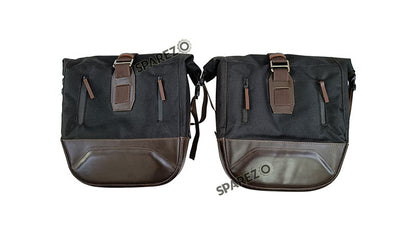 Royal Enfield Classic Reborn 350cc Pannier Luggage Bags Brown and Mounting 2022-23