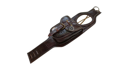 Royal Enfield New Classic Reborn 350 Fuel Gas Tank Belt With Pouch Antique Brown