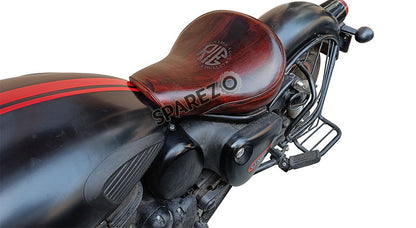 Royal Enfield New Classic Reborn 350cc Front Genuine Leather Low Rider Seat Antique Brown With Spring
